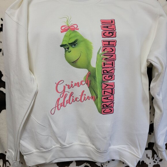 Crazy Grinch Gal Christmas Crewneck Sweatshirt - Picture 6 of 7